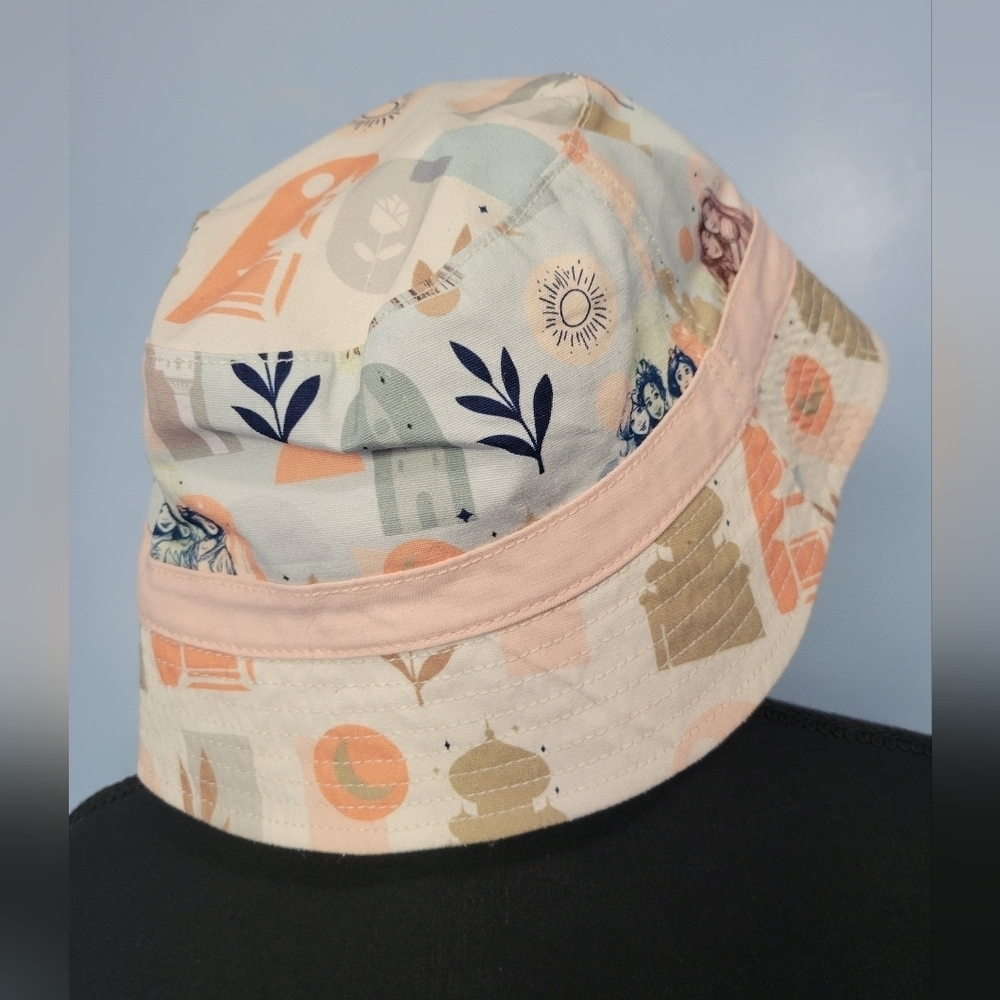 Disney Parks Coral & Earthtones Princesses Castle Floral Bucket Hat